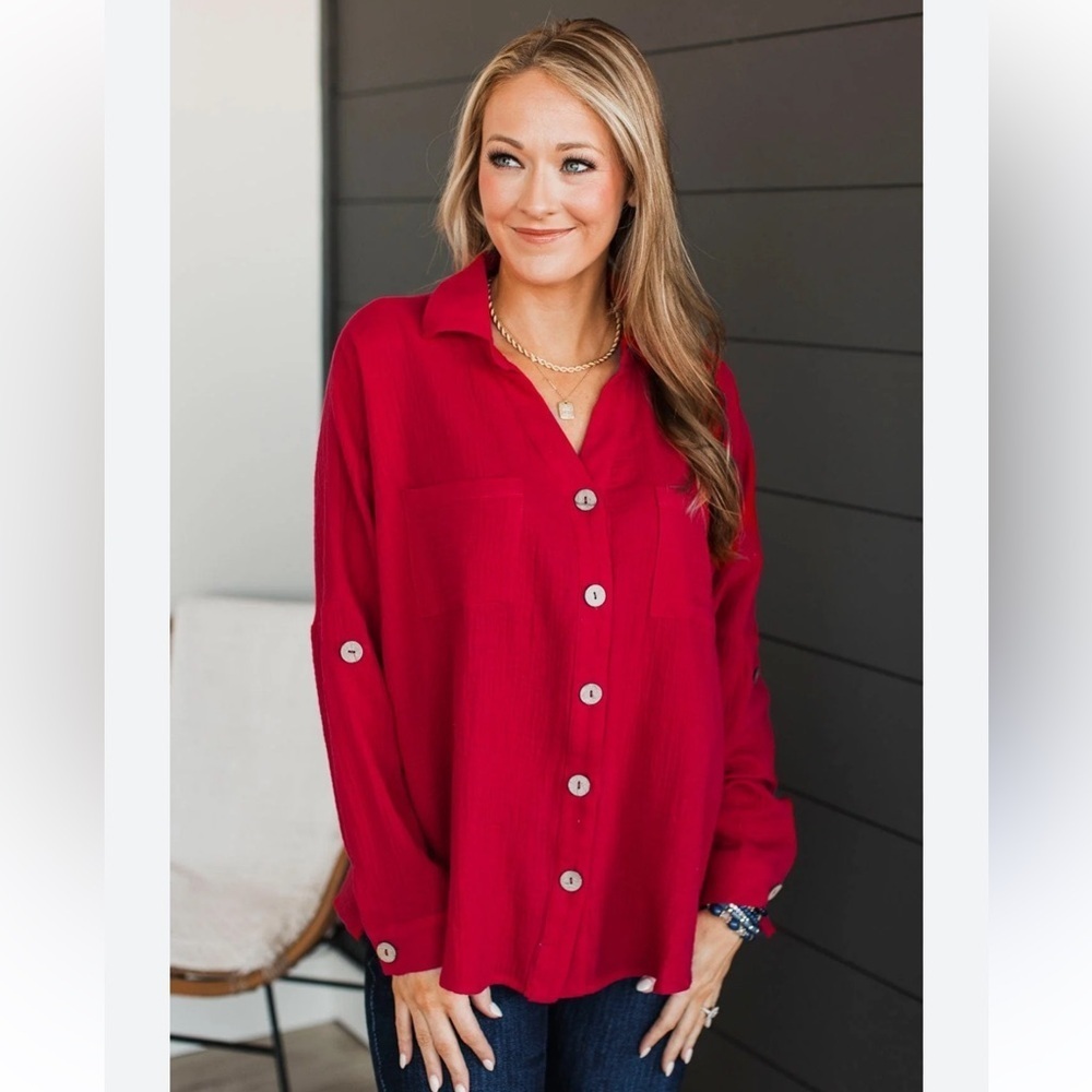 P.S Kate Long Sleeve Button Down Shirt ♥️
